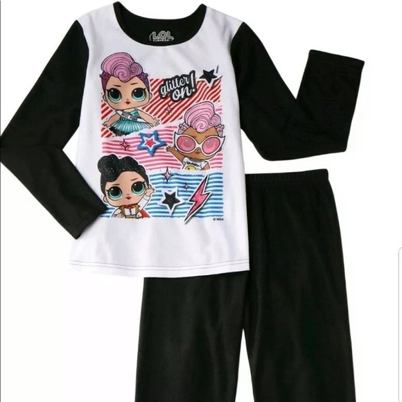 LOL SURPRISE DOLLS STAR SLEEPWEAR FLANNEL PAJAMAS - Picture 1 of 4
